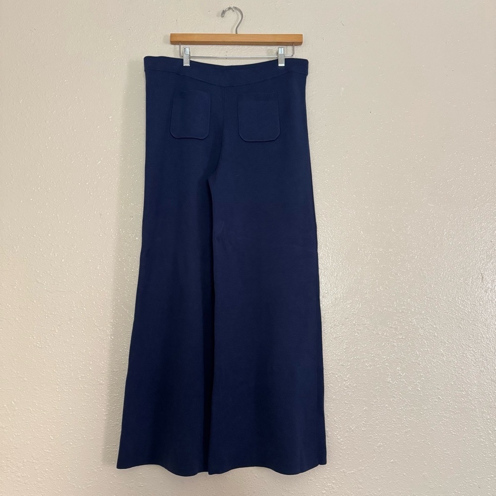 J. Crew Navy Blue Wide Leg Knit Pull On Pants